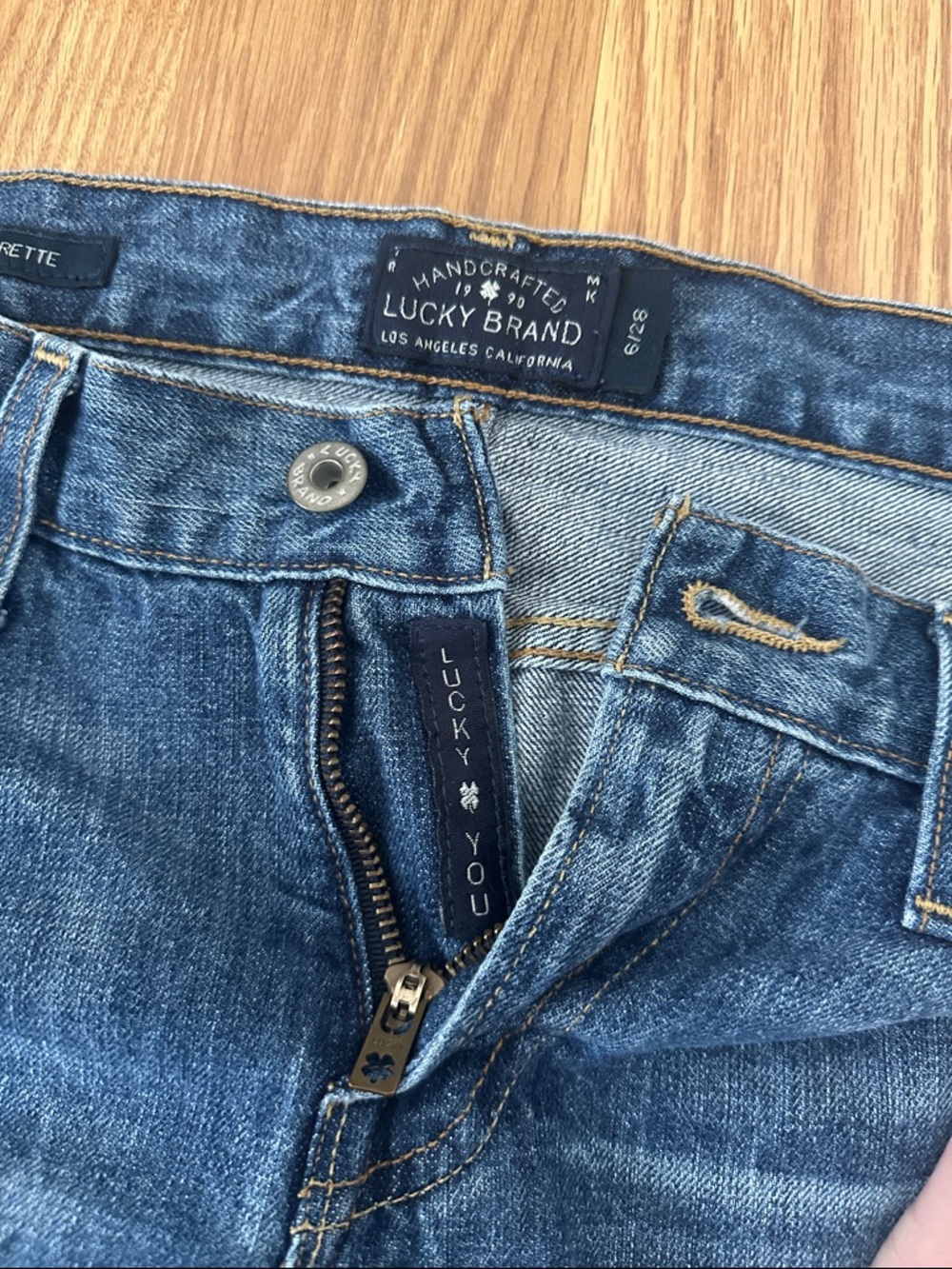 Women’s Lucky Brand Distressed Blue Denim Jeans - Casual Ripped Style